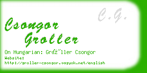 csongor groller business card